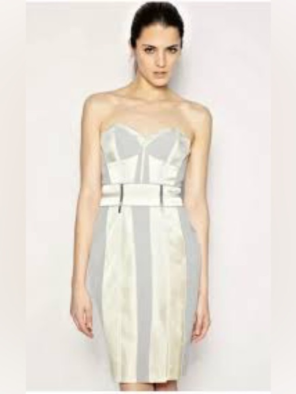 Karen Millen, size 8, corset pencil dress, removable straps, stunning, uigc
